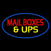 Mail Bo es And Ups Oval Blue Neonkyltti