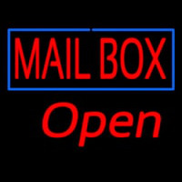 Mailbo  Blue Border Open Neonkyltti