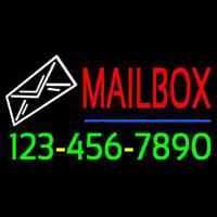 Mailbo  Blue Line Phone Number Neonkyltti