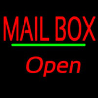 Mailbo  Open Green Line Neonkyltti