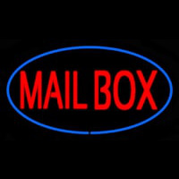 Mailbo  Oval Blue Neonkyltti