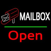 Mailbo  Red Logo With Open 2 Neonkyltti