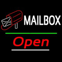 Mailbo  Red Logo With Open 3 Neonkyltti