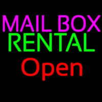 Mailbo  Rental Block Open Neonkyltti