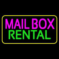 Mailbo  Rental Block Yellow Border Neonkyltti