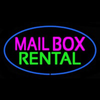 Mailbo  Rental Blue Oval Neonkyltti