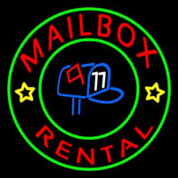 Mailbo  Rental Center Logo Neonkyltti