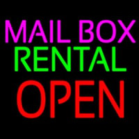 Mailbo  Rental Open Block Neonkyltti