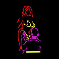 Man Enjoying Strip Gal Neonkyltti