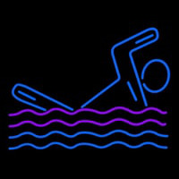 Man Swimming Neonkyltti