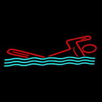 Man Swimming Neonkyltti
