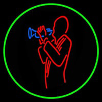 Man With Trumpet Neonkyltti