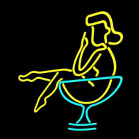 Martini Girl In Glass Neonkyltti