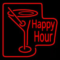 Martini Glass Happy Hour Neonkyltti