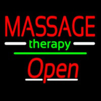 Massage Therapy Open Yellow Line Neonkyltti