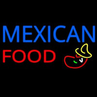 Me ican Food Logo Neonkyltti