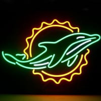 Miami Dolphin Avoinna Neonkyltti