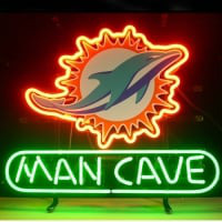 Miami Dolphin Man Cave Kauppa Avoinna Neonkyltti