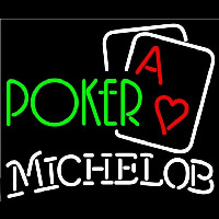 Michelob Green Poker Beer Sign Neonkyltti