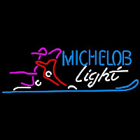 Michelob Light Snow Ski Boot Beer Sign Neonkyltti