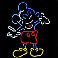 Mickey Mouse & Minnie Logo Pubi Näyttö Olut Baari Neonkyltti Lahja Pikavene