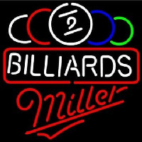 Miller Ball Billiards Pool Beer Neonkyltti