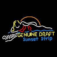 Miller Beach Girl Sunset Strip Beer Sign Neonkyltti