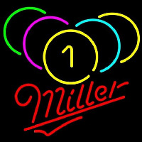 Miller Billiards Rack Pool Beer Sign Neonkyltti