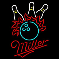 Miller Bowling Pool Beer Sign Neonkyltti