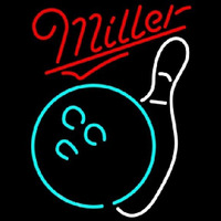 Miller Bowling White Beer Sign Neonkyltti