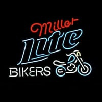Miller Lite Bike Bikers Bicycle Logo Neonkyltti