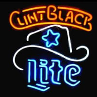Miller Lite Clint Black Logo Pubi Kauppa Olut Baari Neonkyltti Joululahja