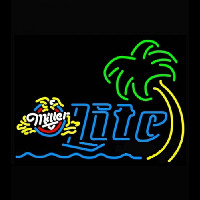 Miller Lite Eagle Palm Tree With Wave Neonkyltti