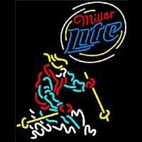 Miller Lite Logo Skier Neonkyltti
