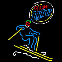 Miller Lite Skier Neonkyltti