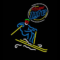 Miller Lite Skier Neonkyltti