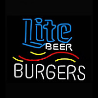 Miller Lite and Burgers Neonkyltti