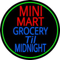 Mini Mart Groceries Till Midnight Neonkyltti