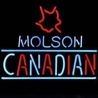 Molson Canadian Olut Baari Avoinna Neonkyltti