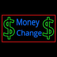 Money Change With Dollar Logo Neonkyltti