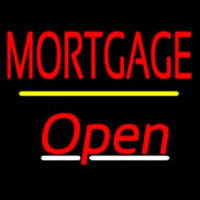 Mortgage Open Yellow Line Neonkyltti