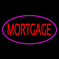 Mortgage Oval Pink Border Neonkyltti