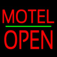 Motel Block Open Green Line Neonkyltti