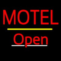 Motel Open Yellow Line Neonkyltti