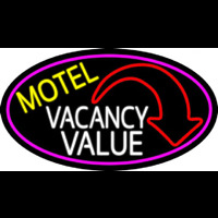 Motel Vacancy Value With Arrow Neonkyltti