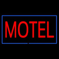 Motel With Blue Border Neonkyltti