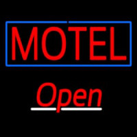 Motel With Blue Border Open Neonkyltti