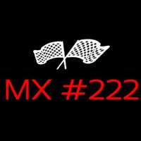 Motocross Number With Flags Neonkyltti