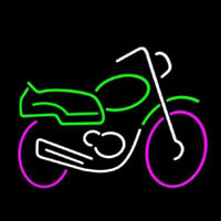 Motorcycle Multicolored Logo Neonkyltti