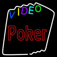 Multi Color Video Poker Neonkyltti